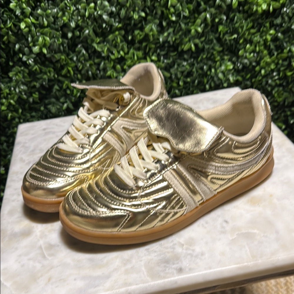 Steve Madden Gold Sneakers